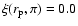 $\xi (r_{\rm p},\pi )=0.0$