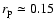 $r_{\rm p}\simeq0.15$