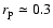 $r_{\rm p}\simeq0.3$