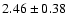 $2.46\pm0.38$