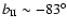 $b_{\rm II}\sim -83^{\circ}$