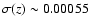 $\sigma(z)\sim0.00055$