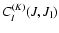 $C_I^{(K)}(J, J_{\rm l})$