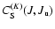 $C^{(K)}_{\rm S}(J,J_{\rm u})$