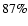 $87\%$