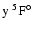 $\rm y ~ ^5F^\circ$