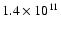 $1.4 \times 10^{11}$