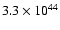 $3.3\times
10^{44}$