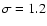 $\sigma =1.2$