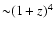 ${\sim}(1+z)^{4}$
