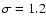 $\sigma =1.2$