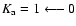 $K_{\rm a}=1\longleftarrow 0$