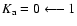 $K_{\rm a}=0\longleftarrow 1$