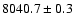$8040.7\pm0.3$