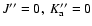 $J''=0,\ K_{\rm a}''=0$