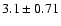 $3.1\pm0.71$
