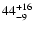 $\rm 44^{+16}_{-9}$