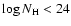 $\log N_{\rm H}<24$