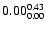 $0.00_{\rm0.00}^{0.43} $