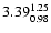 $3.39_{\rm0.98}^{1.25} $
