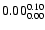 $0.00_{\rm0.00}^{0.10} $