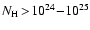 $N_{\rm H} \! > \! 10^{24}{-}10^{25}$