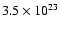 $3.5 \times 10^{23}$