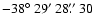 $-38\hbox{$^\circ$ }29\hbox{$^\prime$ }28\hbox{$.\!\!^{\prime\prime}$ }30$