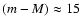 $(m-M)\approx
15$