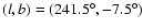 $(l,b)=(241.5^\circ ,-7.5^\circ )$