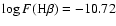$\log F({\rm H}\beta) = -10.72$