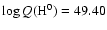 $\log Q({\rm H}^0) = 49.40$