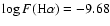 $\log F({\rm H}\alpha) = -9.68$