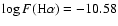 $\log F({\rm H}\alpha) = -10.58$