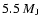 $5.5~M_{\rm J}$