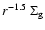 $r^{-1.5}~\Sigma_{\rm g}$