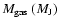 $M_{{\rm gas}}~(M_{\rm J})$