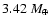 $3.42~{M}_\oplus$