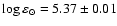 $\log\varepsilon_{\odot} = 5.37 \pm 0.01$