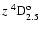 $z~^4{\rm D}^{{\rm o}}_{\rm 2.5}$