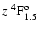 $z~^4{\rm F}^{{\rm o}}_{\rm 1.5}$