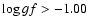 $\log gf > -1.00$