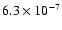 $6.3\times 10^{-7}$