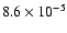 $8.6\times 10^{-5}$