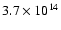 $3.7\times 10^{14}$