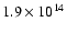 $1.9 \times 10^{14}$