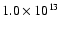 $1.0 \times 10^{13}$