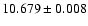 $10.679 \pm 0.008$