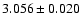 $ 3.056 \pm 0.020$