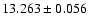 $13.263 \pm 0.056$